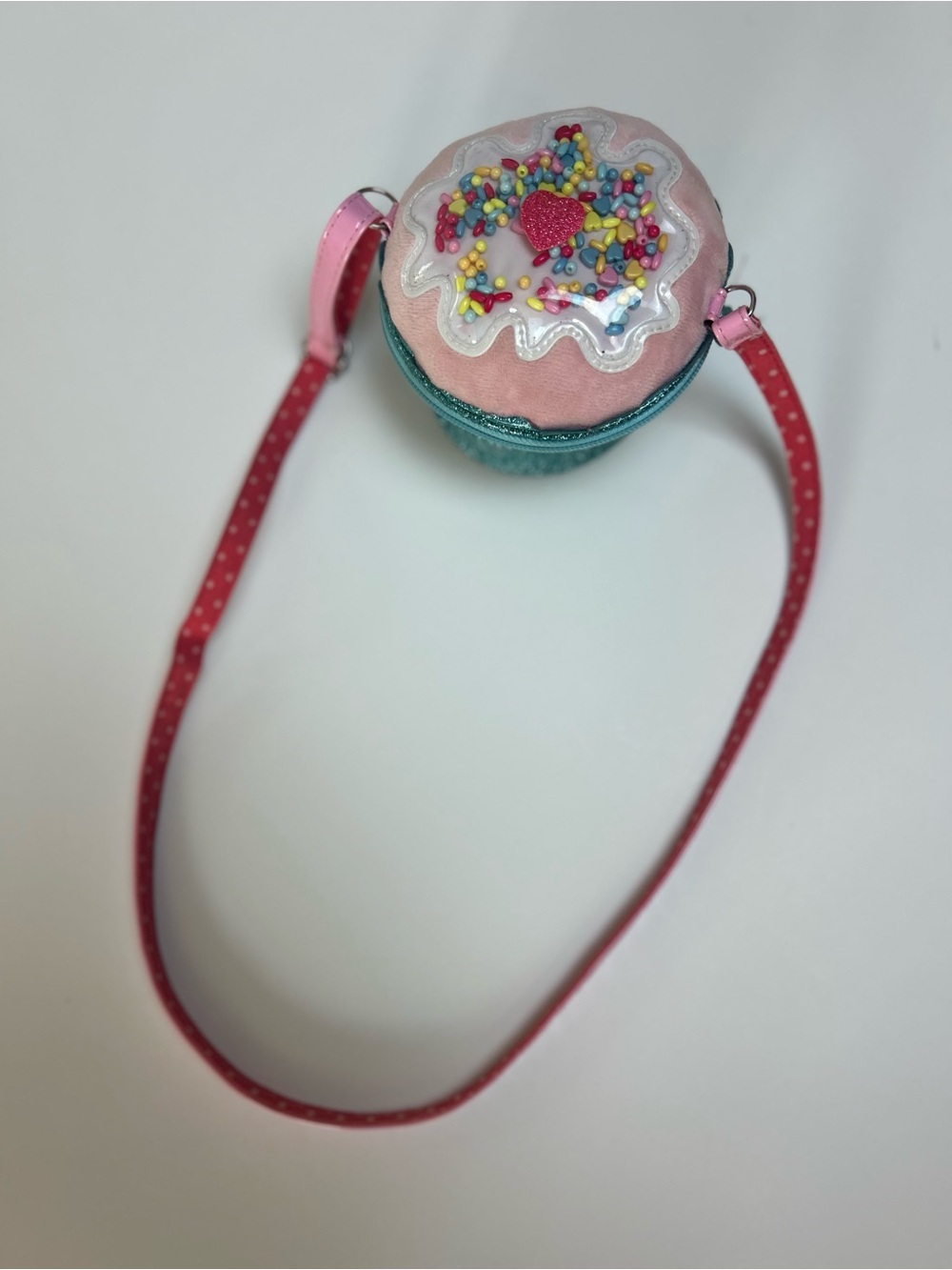Claire's Cupcake Crossbody Purse Girls Pink Blue Sprinkle Novelty Mini Bag